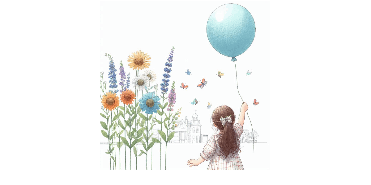 Child holding a balloon